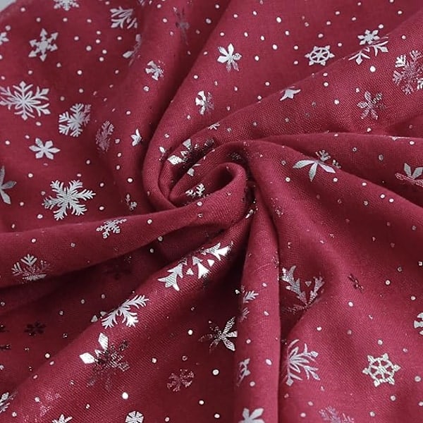 Damernas Broderad Chiffon Sjal Wrap Sjal Lättvikts Sjal Mode Sommar Höst Sjal, Burgunder