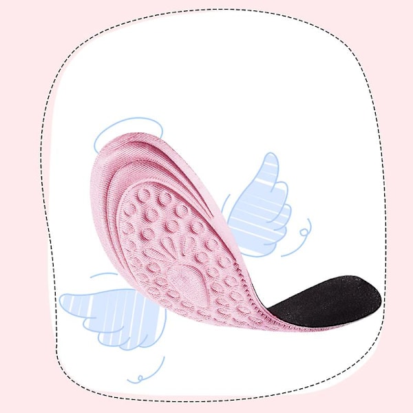 2 par Barn Memory Foam Inlägg Sportstöd Löpning Insats Deodorant Andningsbar Kudde För Fötter Pojke Flicka Sneakers Sulor Pads Pink 20-24 170mm