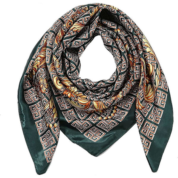 Huvudscarf i Silkesatin - Olaof Scarf för Kvinnor, Sova, Kvadratisk, Designer Bandana Olaof Scarf Style 13