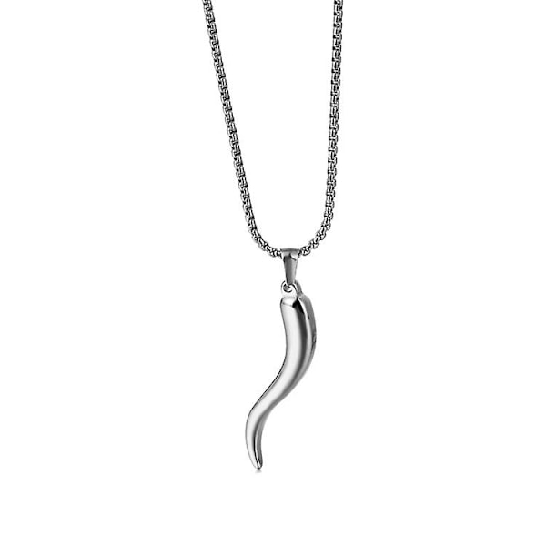 Italiensk Horn Vedhæng til Mænd og Kvinder, Rustfrit Stål/Talisman Beskyttelses Smykker Lykke Amulett