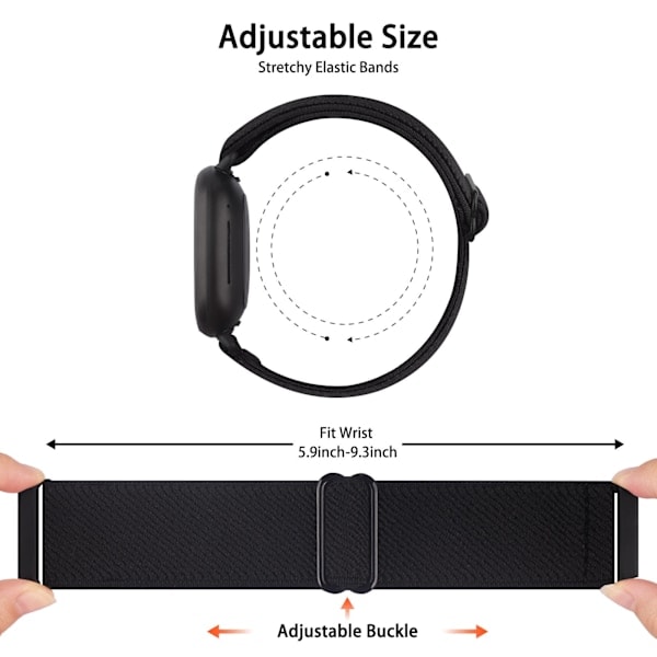 Elastiskt vävt loopband för Fitbit Versa 3 2 Versa Lite Band Justerbart Nylon Sportarmband för Fitbit Sense Band Wine Red For Versa a little
