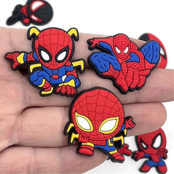 13 stk. Spiderman superhelt sko charms, til clogs sandaler Croc sko DIY dekorasjoner tilbehør for barn voksen