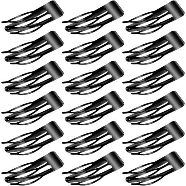 18pcs Snap Hair Clips Double Grip Hair Clips Metal Hair Barrettes Women Hair Clips for Hair Making Girls Hair Styling Salon Hair Accessories (Black)