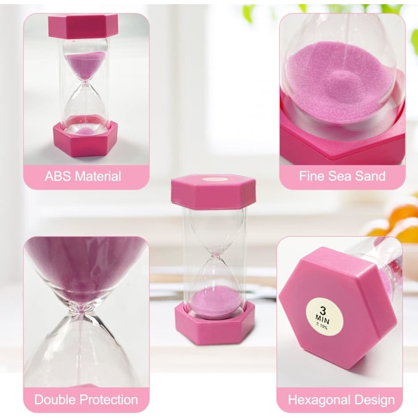 Sand Timer, Timglas för barn, Timglas Timer Set, Färgade sandtimers, Visuell timer, Sand Timer Barn, Timglas Timer, Tidshanteringsassistent
