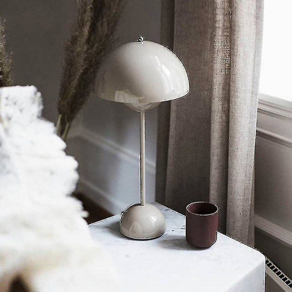 Nordisk uppladdningsbar blomma bordslampa sänglampa bordslampa svamp sovrum bordsdekoration sänglampa nattlampor[hk] Rosa Pink