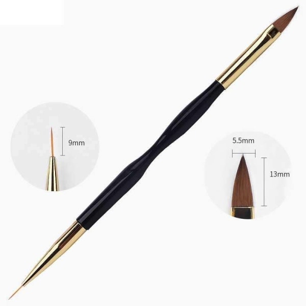 3 stk. Akryl/UV Pensler negle - Twist - Guld Sort