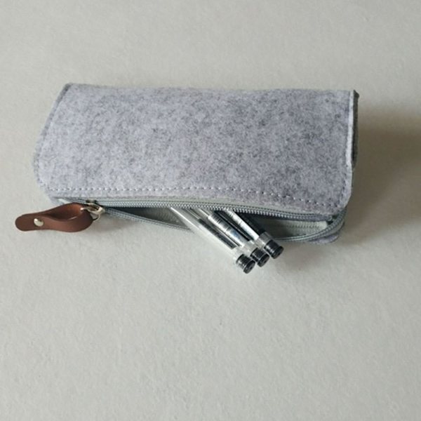Blyantpose Pen Etui, Blyantholder Filt Elever Stationery Pung med Store Rum til Skole Studerende Drenge Piger og Kontor