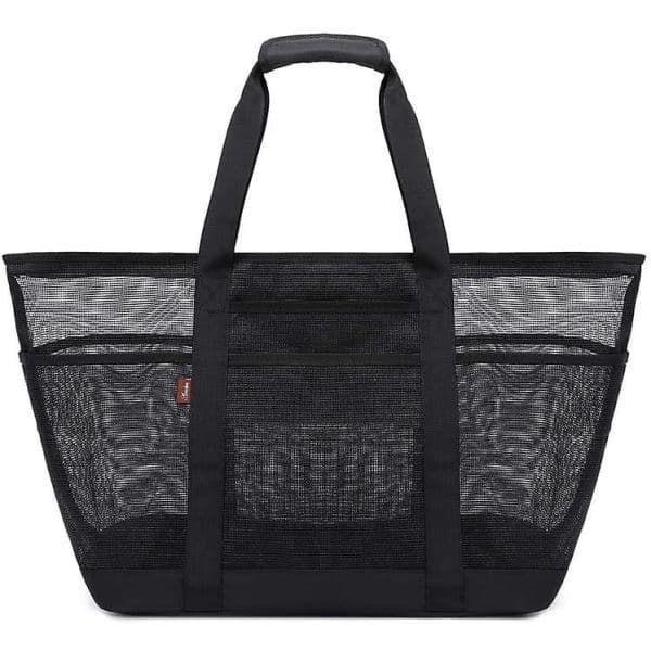 Holdbar, stor net-strandtaske til kvinder, taske