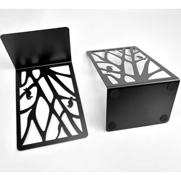 Halkfria bokstöd i metall 2-pack Fågel