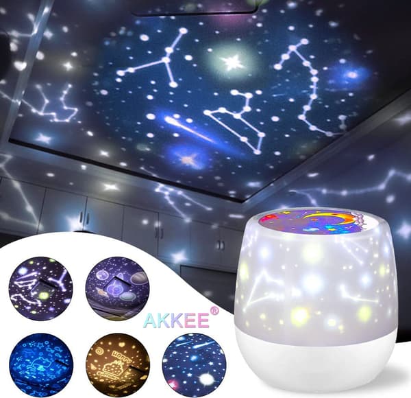 LED-projektor, stjernehimmellys, stjernehimmel nattlys for barn
