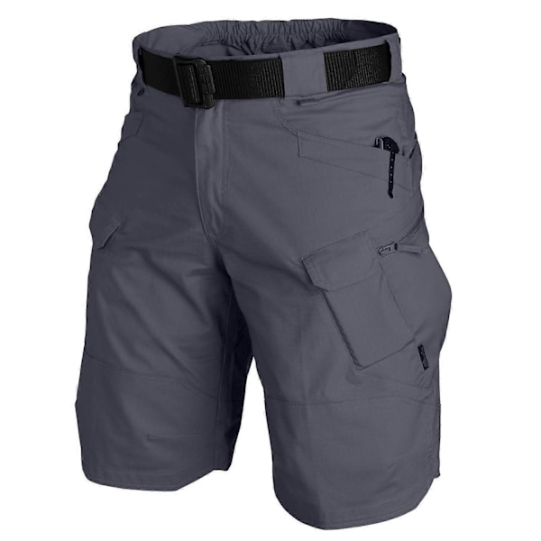 Taktiske shorts for menn, utendørs, vanntette, turshorts med flere lommer, militære cargoshorts grey 6XL