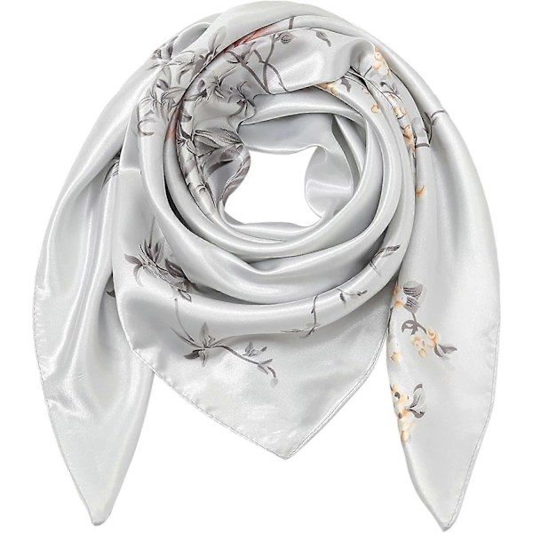 Huvudscarf i Silkesatin - Olaof Scarf för Kvinnor, Sova, Kvadratisk, Designer Bandana Olaof Scarf Style 11