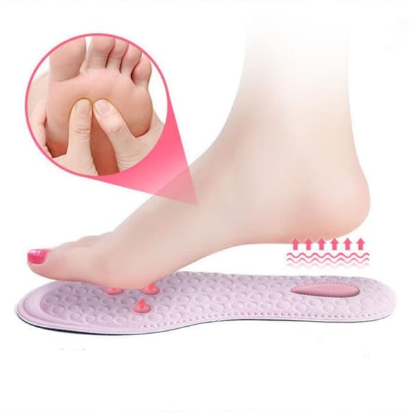 4D massage åndbare stødabsorberende skoindlæg 1 par Pink Pink