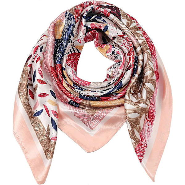 Huvudscarf i Silkesatin - Olaof Scarf för Kvinnor, Sova, Kvadratisk, Designer Bandana Olaof Scarf Style 4