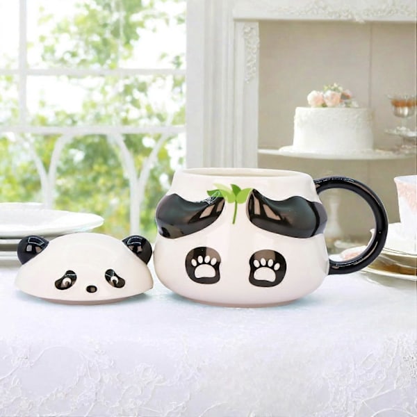 12oz Panda Krus Søde Keramiske Kaffekrus Søde Nye Panda Kaffekrus Tekop Gaver til Jul Fødselsdag