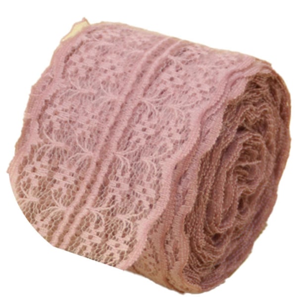 10 m pitsinauharulla, 4,5 cm leveä, ei-elastinen, värikäs pitsi, DIY-kirjontakoriste ompeluun Wine Red