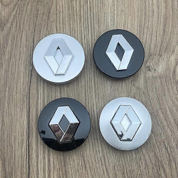 Renault Hjulkapsel Silver+Black 57mm