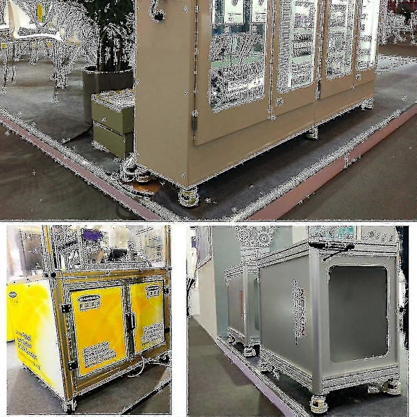 4 st Möbelrullar, Swivelhjul, 60f Inbyggda Nivelleringsrullar, Nylon Aluminiumlegering, 250 kg Lastkapacitet Per Rulle -xx