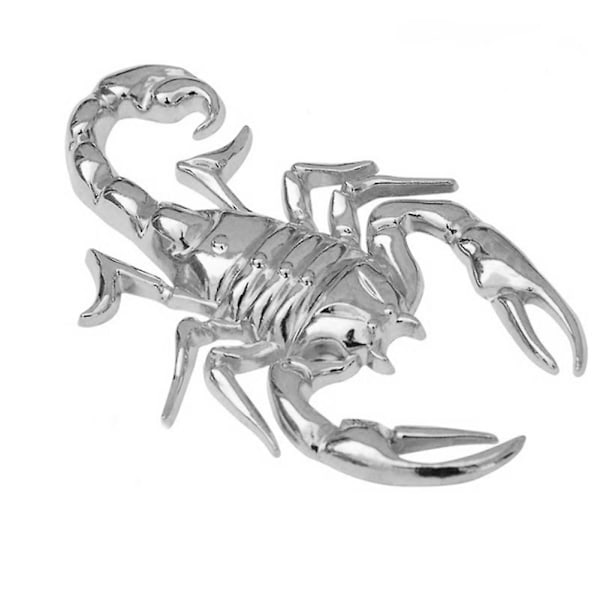 1 st 3D Rolig Cool Metallpläterad Skorpion Bilkroppsdekor Dekal Badge Sticker Golden