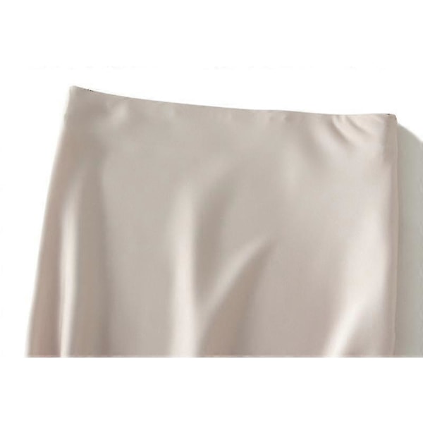 Sateng Midi Skjørt Høy Midje Lange Skjørt For Kvinner SSBgv Light Apricot XL