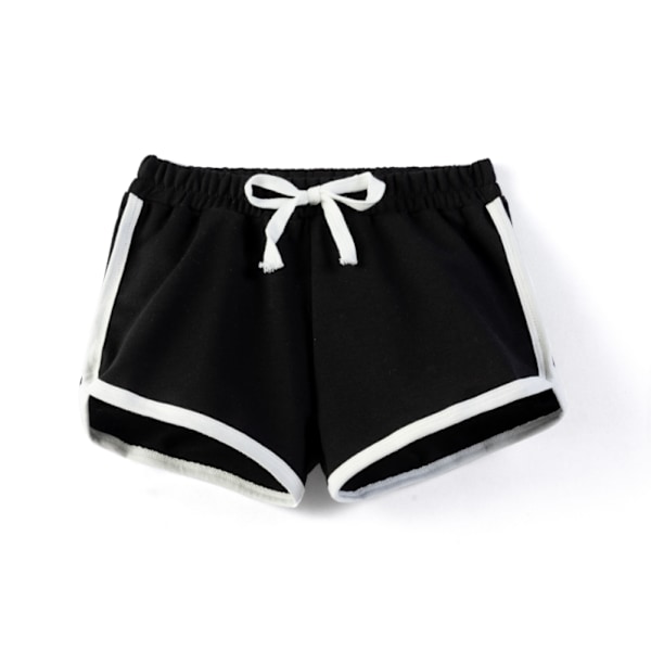 Jentesportshorts, barneklesplagg for trening, bomullssommerstrandshorts for tenåringer, barn, casual treningssportshorts for yoga, dans, søvn, løping