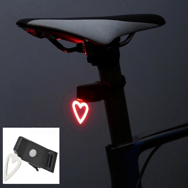 Super Lys LED Sykkellys, Foran og Bak, Baklys for Landeveissykkel, MTB, Sykling - Hjerte