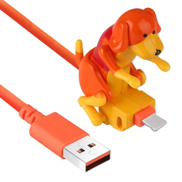 Roliga Hundar Laddkabel Ladda ner Sladd Apple Laddsladd USB C Laddningskabel för iPhone Samsung vit