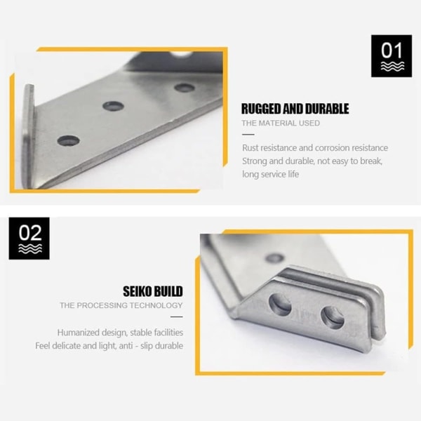 Universell möbelhörnkontakt - vinkelmonteringskontakt Möbeltriangelstödram (10 stycken) 10PCS