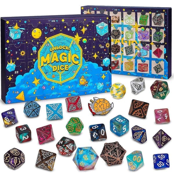 D&D Terning Julekalender 2025 Jul 24 Dager Nedtelling Blindboks Julegave