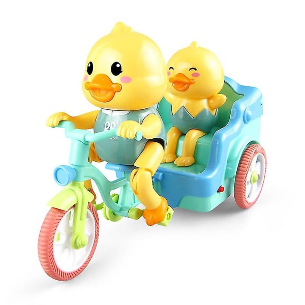 Elektrisk Duck Stunt Trehjuling Plastleksak Tecknad Djur Rolig Ridning Med Musik Lätt Interaktiva Leksaker För Barn Barn Presenter
