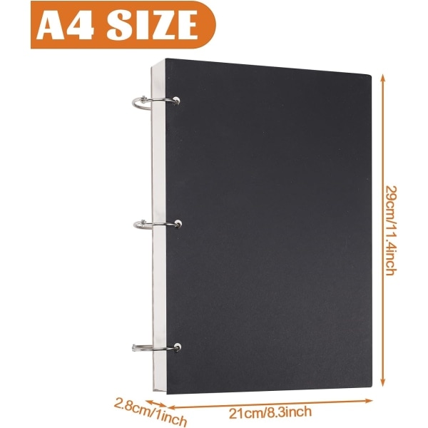 A4 skitsebøger, 75 ark 150 sider Indbinding Skitsebog Cover Hardback Skitseblok til tegning og skitsering