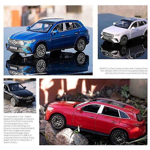 1:32 GLC400 SUV GLC Metalliseosautomalli Ääni- ja valoominaisuuksilla Vedettävä Lasten Lelu Keräilyesineet Syntymäpäivälahja Leluautot Red