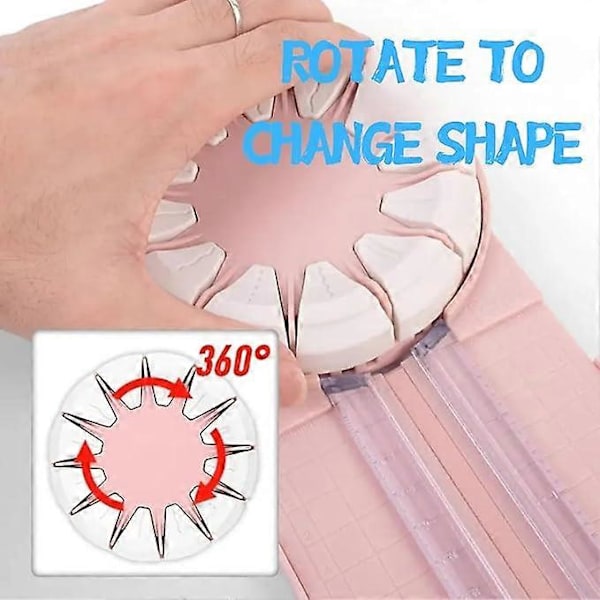 Paper Craft Edge Cutter, 12-in-1 pyörivä paperileikkuri, paperileikkuri askarteluun, monitoiminen leikkauskonepaperi aaltoviivoilla askarteluun pink