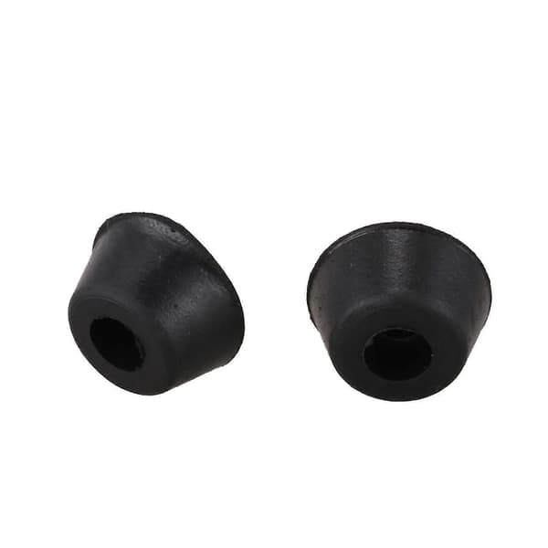 10 stk. 21 mm x 10 mm koniske forsænkede gummifødder, stødpuder, sorte