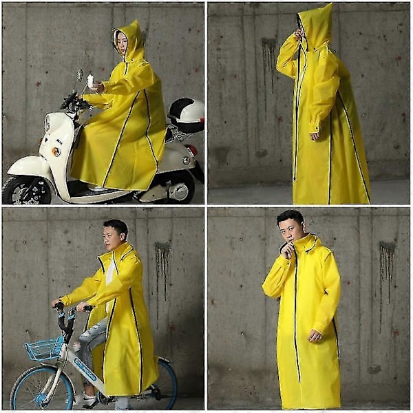 2023 Vespa Regnkläder Herr/Män Dragkedja Huva Poncho Motorcykel Regnkläder Lång Modell Vandring Poncho Miljövänliga Regn Regnkläder sommar-Yvan Blue xxL