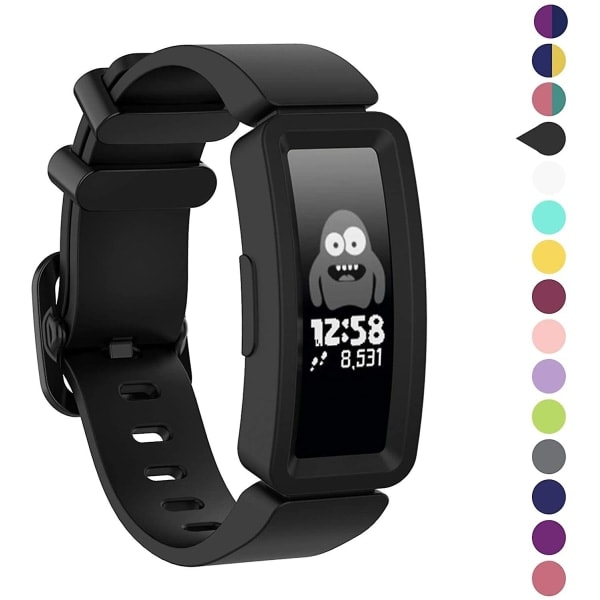 3 yhteensopivaa Fitbit Ace 2 -ranneketta black