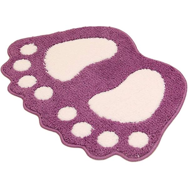 Kylpyhuoneen matto, ovi, eteisen matto, kylpyhuoneen matto - söpö tassu jalka wc kylpyamme suihku liukumaton matto vedenimevä nopeakuivuva pestävä kestävä - 40cm x 60cm