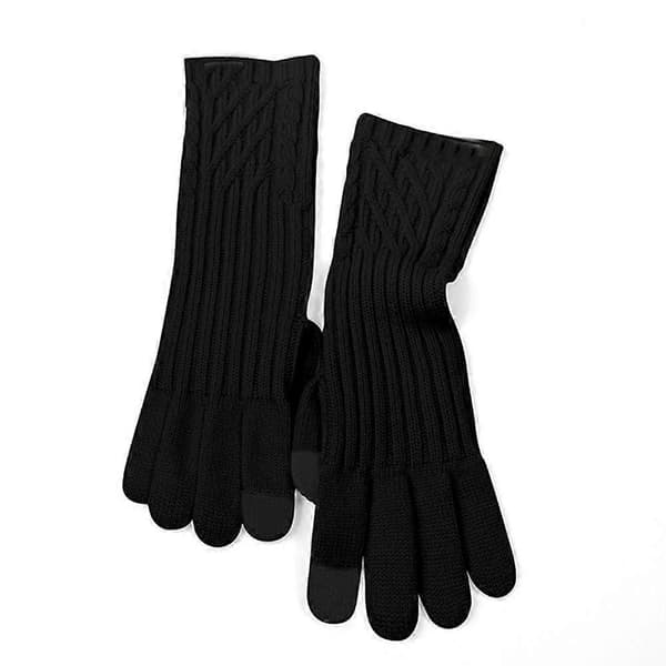 Vinter touchscreen handsker Unisex strikkede termohandsker Black