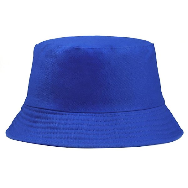 Bucket Hat Bredbrättad Solskydd Vardaglig Stil Fiskehatt Solhatt Utomhus Herr Dam Bucket Keps för Blue