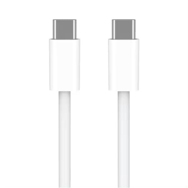 2-pakning iPhone 15/16 USB-C Ladekabel - 1M USB-C til USB-C Lade- og Synkroniseringskabel, Hurtiglading, Hvit