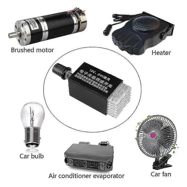 1st Motorvarvtalsregulator 12v/24v 10 A Motorvarvtalsregulator Strömbrytare