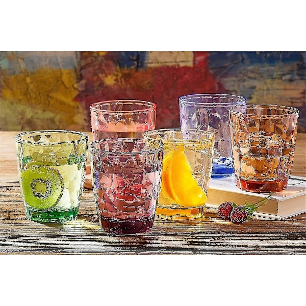 330/420/470 Ml Färgade Plastkoppar Återanvändbara Dricksglas För Picknickfest 6-pack 470ml