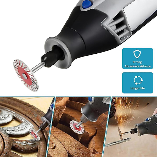 10 stk Stenudskæring 40mm Blade, Mini Diamant Turbo Gravering Savblade, Metal Skærehjul (Slidstærkt