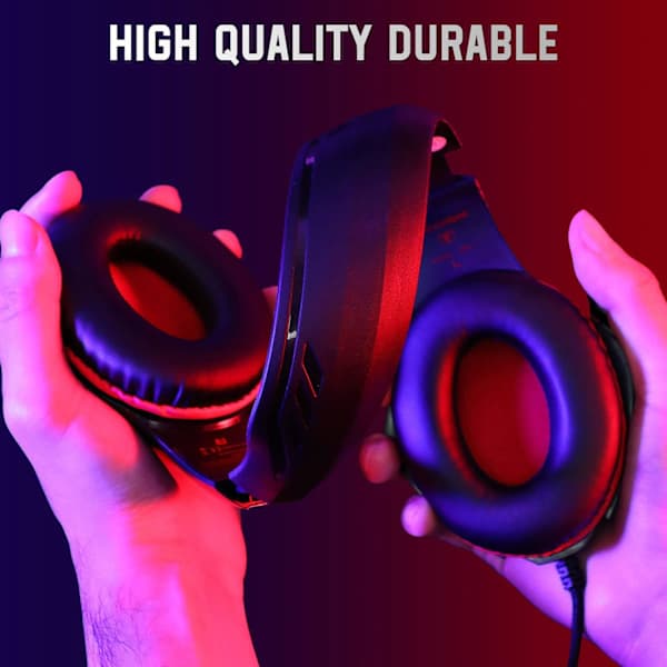 Gaming Headset for PS4 PS5 PC Xbox One Switch med Støyreduserende Mikrofon, PC Gaming Hodetelefoner med 3,5 mm Jack