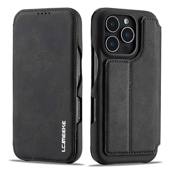 LC.IMEEKE Etui til iPhone 16 Pro Max med Kortholder, Støttefod og Lædercover Multicolor Style B