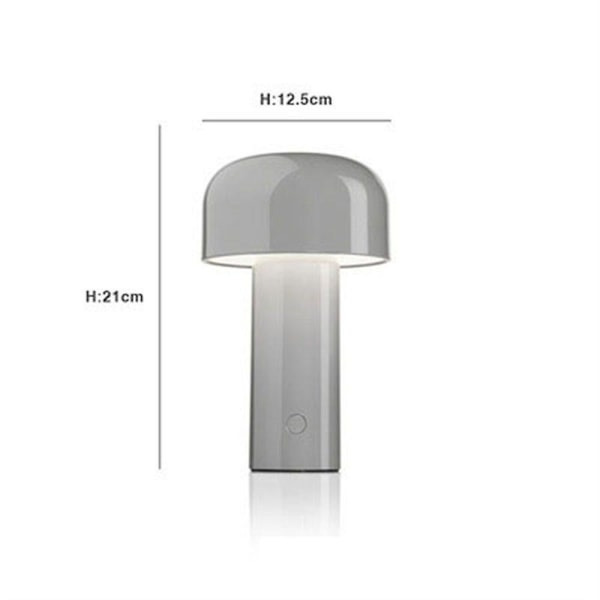 LED-bordlampe Sopplampe Ledningsfri Bordlampe Ledningsfri Bordlampe Dimbar Bærbar LED-design Sopp nattlampe USB-oppladbar Bordlampe Ledningsført
