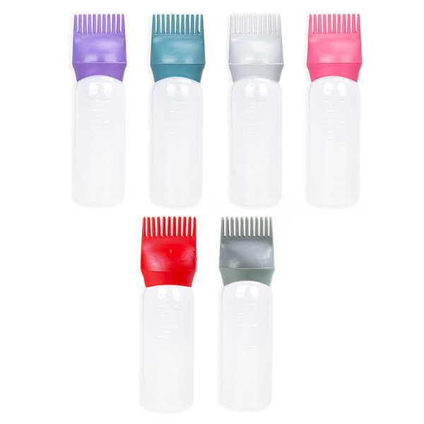 120 ml plastflaska för hårfärg, påfyllningsbar applikator Frisör Red Red