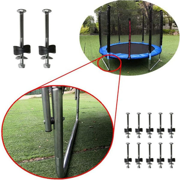 12-pak Trampoline Spacers med skruer for å sikre trampolinen - Reservedeler til trampoline