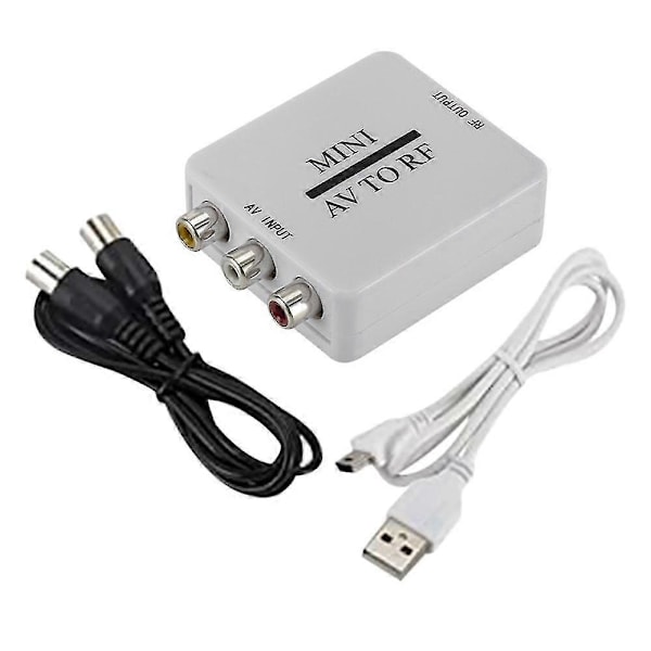 RCA / A / V Komposit Videokabel til RF / Koaksial / Koaksial Konverter - Kompatibel med TV Y