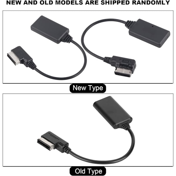 5-12V lydkabel, Bluetooth 5.0 AUX musiksnitfladeadapter lydkabel til AMI MMI MDI